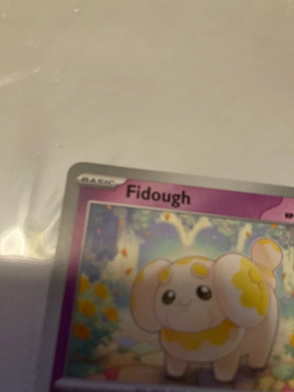 Pokemon Fidough Pink and Yellow Trading Card